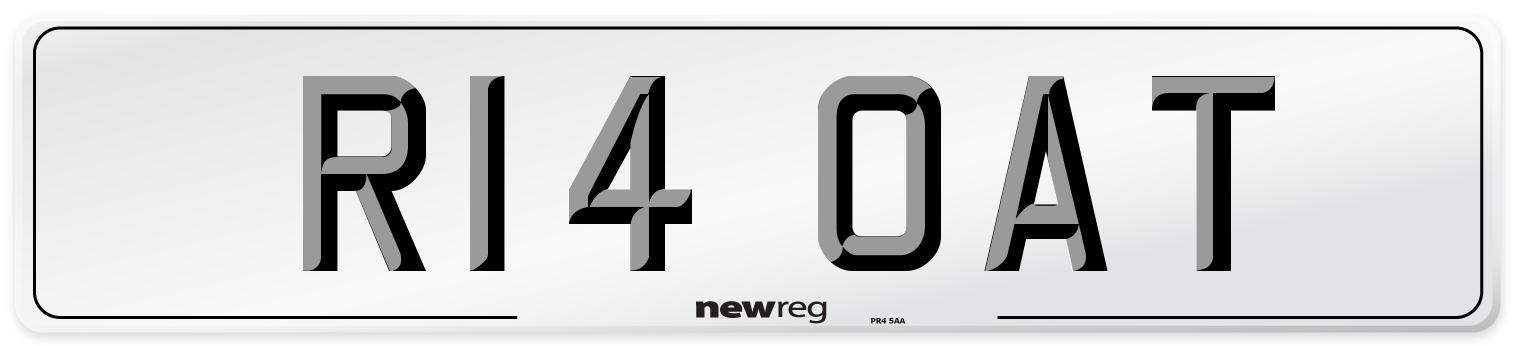 R14 OAT Number Plate from New Reg